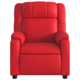Fauteuil de massage inclinable rouge similicuir