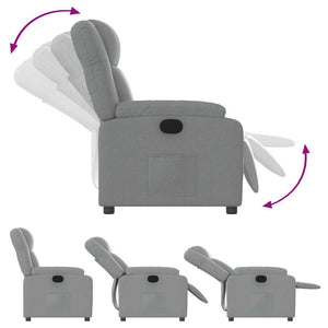 Fauteuil inclinable Gris clair Tissu