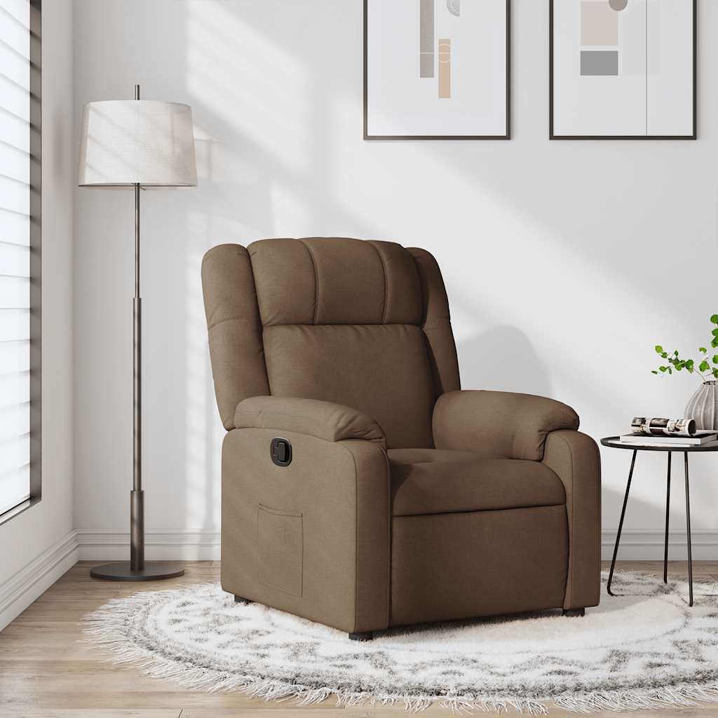 Fauteuil inclinable Marron Tissu