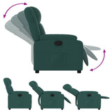 Fauteuil inclinable Vert foncé Tissu