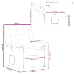 Fauteuil inclinable Vert foncé Tissu