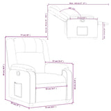 Fauteuil inclinable Vert foncé Tissu