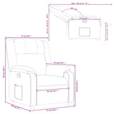 Fauteuil inclinable Taupe Tissu