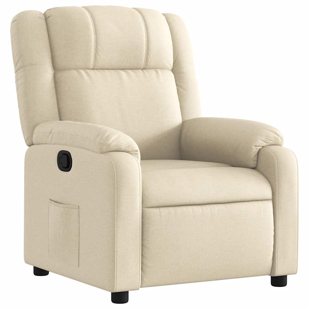 Fauteuil inclinable Crème Tissu