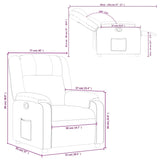 Fauteuil inclinable Crème Tissu