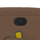 Fauteuil de massage inclinable Marron Tissu