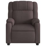 Fauteuil de massage inclinable Marron foncé Tissu