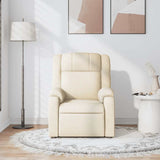 Fauteuil de massage inclinable Crème Tissu
