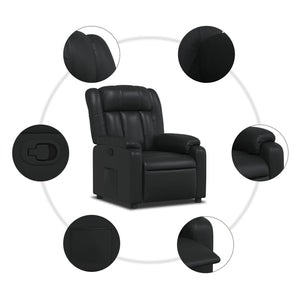 Fauteuil inclinable Noir Similicuir