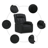 Fauteuil inclinable Noir Similicuir