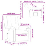 Fauteuil inclinable Noir Similicuir