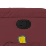 Fauteuil de massage inclinable Rouge bordeaux Similicuir