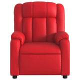 Fauteuil de massage inclinable rouge similicuir