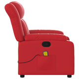 Fauteuil de massage inclinable rouge similicuir