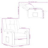 Fauteuil inclinable Noir Tissu