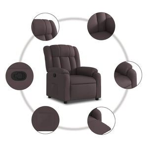 Fauteuil inclinable Marron foncé Tissu