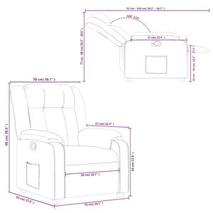 Fauteuil inclinable Marron foncé Tissu