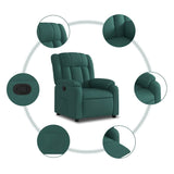 Fauteuil inclinable Vert foncé Tissu
