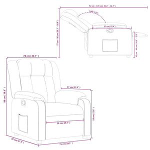 Fauteuil inclinable Vert foncé Tissu