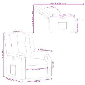 Fauteuil inclinable Taupe Tissu
