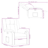 Fauteuil inclinable Taupe Tissu
