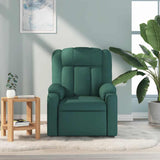 Fauteuil de massage inclinable Vert foncé Tissu