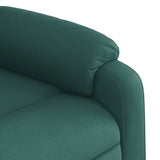 Fauteuil de massage inclinable Vert foncé Tissu