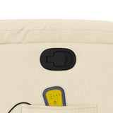 Fauteuil de massage inclinable Crème Tissu