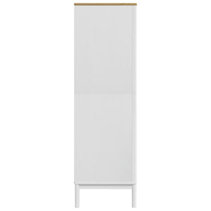 Garde-robe FLORO blanc 77x53x171 cm bois massif de pin