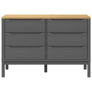 Commode FLORO gris bois de pin massif