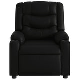 Fauteuil de massage inclinable électrique noir similicuir