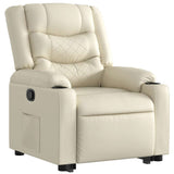 Fauteuil inclinable Crème Similicuir
