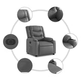 Fauteuil inclinable électrique gris similicuir