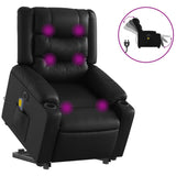 Fauteuil inclinable de massage électrique noir similicuir