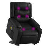 Fauteuil inclinable de massage électrique noir similicuir