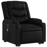 Fauteuil inclinable de massage électrique noir similicuir