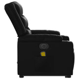 Fauteuil inclinable de massage électrique noir similicuir