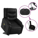 Fauteuil inclinable de massage électrique noir similicuir