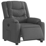 Fauteuil inclinable électrique Gris foncé Tissu