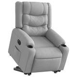 Fauteuil inclinable électrique gris clair tissu
