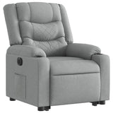 Fauteuil inclinable électrique gris clair tissu
