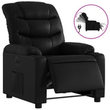 Fauteuil inclinable électrique Noir Similicuir