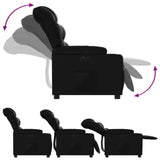 Fauteuil inclinable électrique Noir Similicuir