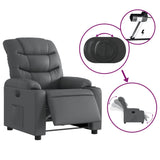 Fauteuil inclinable électrique Gris Similicuir