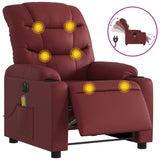 Fauteuil de massage inclinable électrique rouge bordeaux