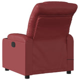 Fauteuil de massage inclinable électrique rouge bordeaux