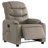Fauteuil de massage inclinable électrique cappuccino similicuir