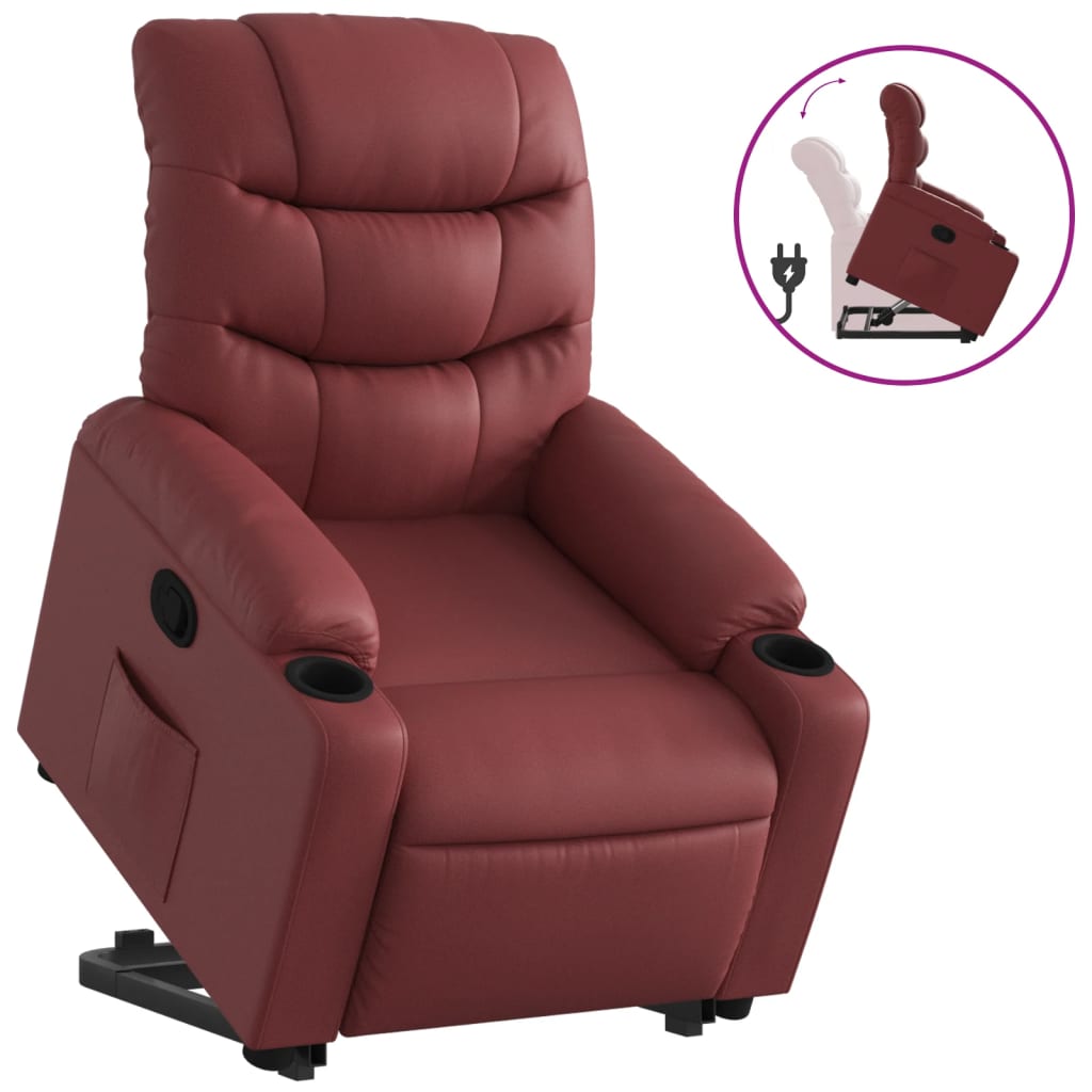Fauteuil inclinable Rouge bordeaux Similicuir