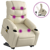 Fauteuil inclinable de massage Crème Similicuir