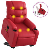 Fauteuil inclinable de massage Rouge Similicuir